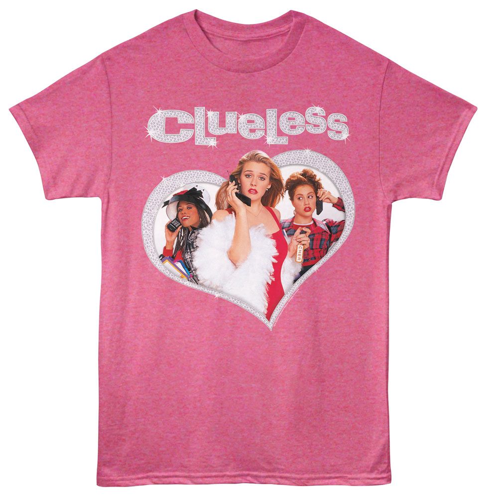 CLUELESS Eye-Catching T-Shirt, DIAMOND HEART Style001