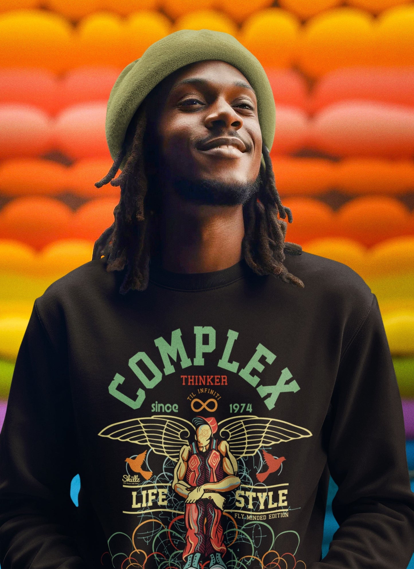 "Complex Thinker" BLK Uni-Sex Crewneck Sweatshirt