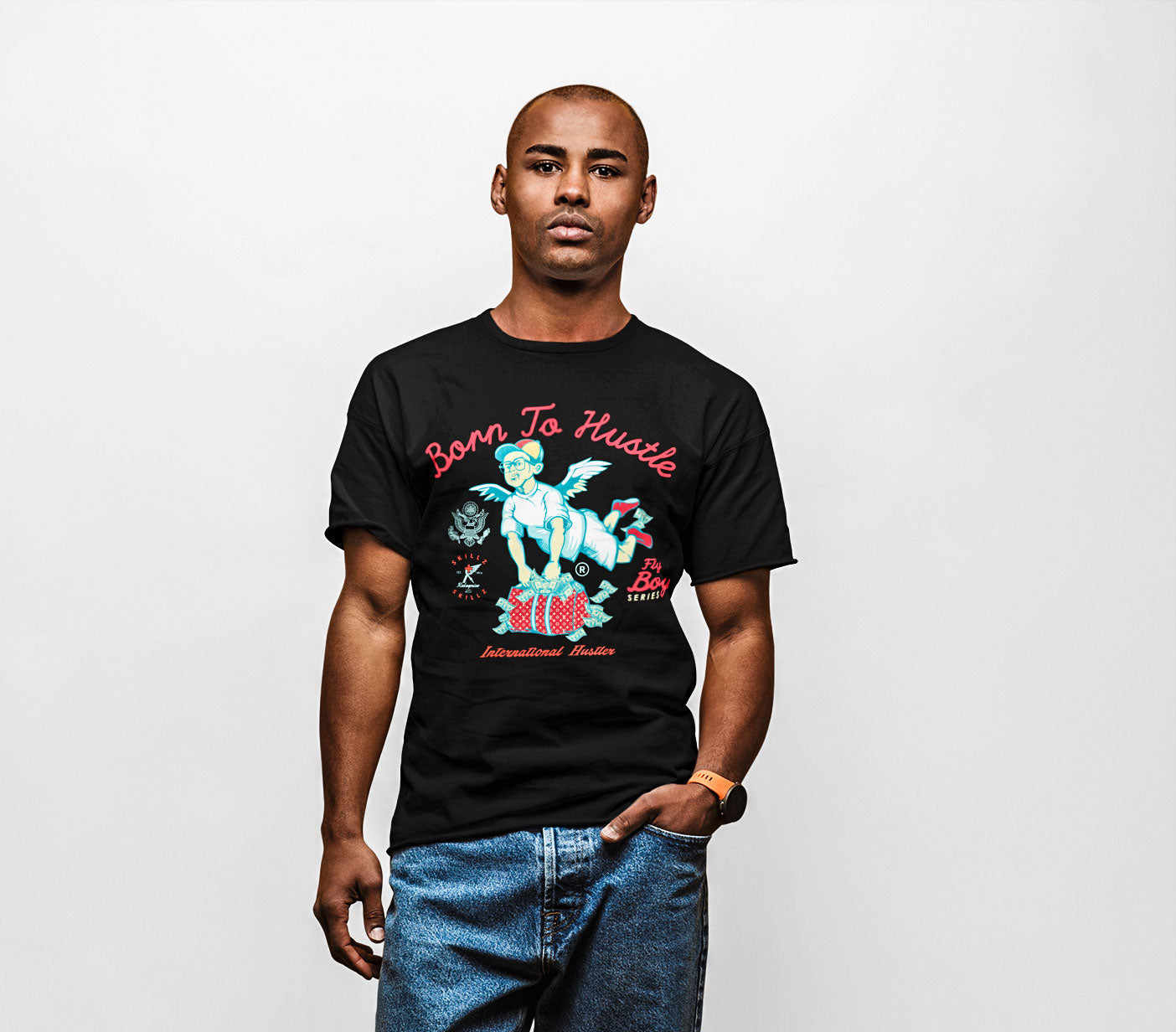 "Fly Baggin Boy BLK" Tee