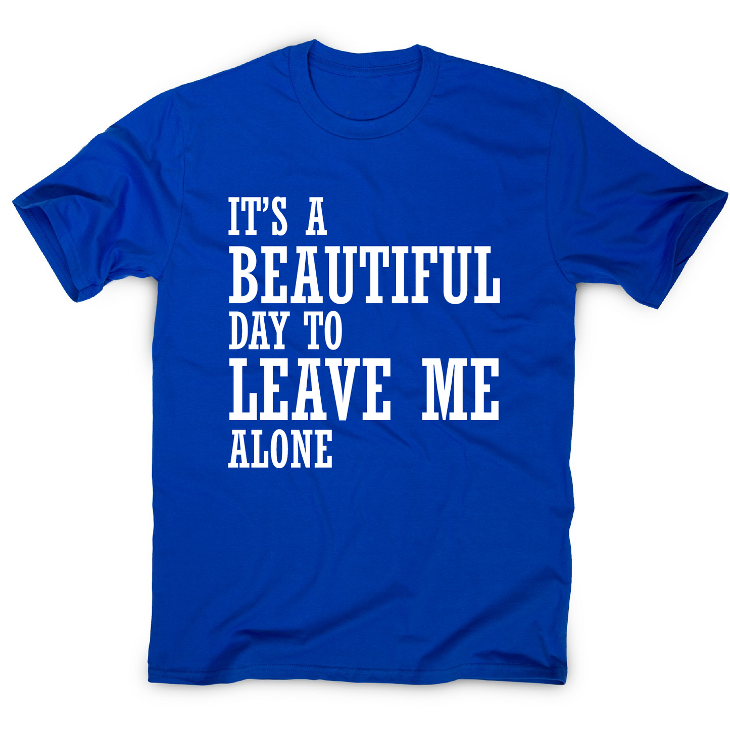 It's a beautiful day to leave me alone funny rude t-shirt men's