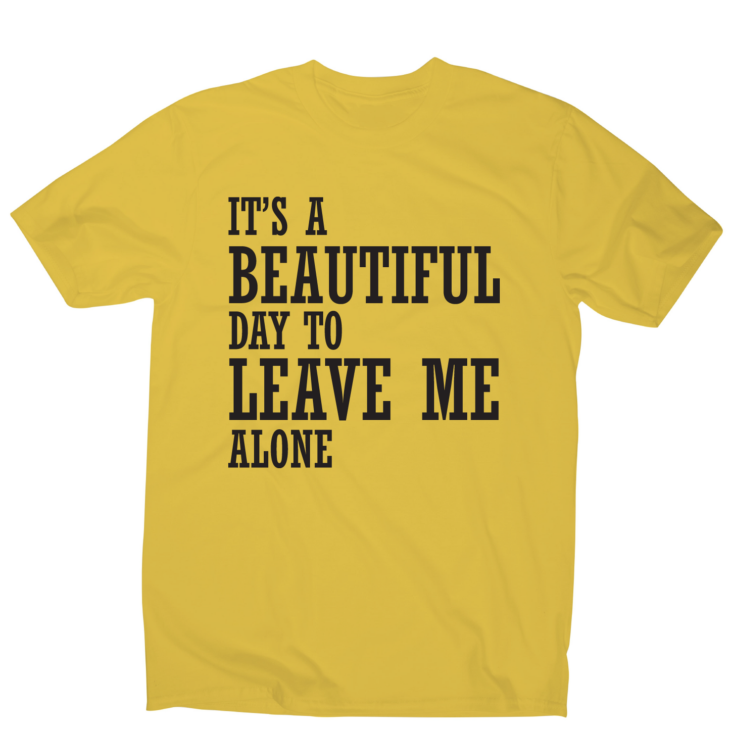 It's a beautiful day to leave me alone funny rude t-shirt men's