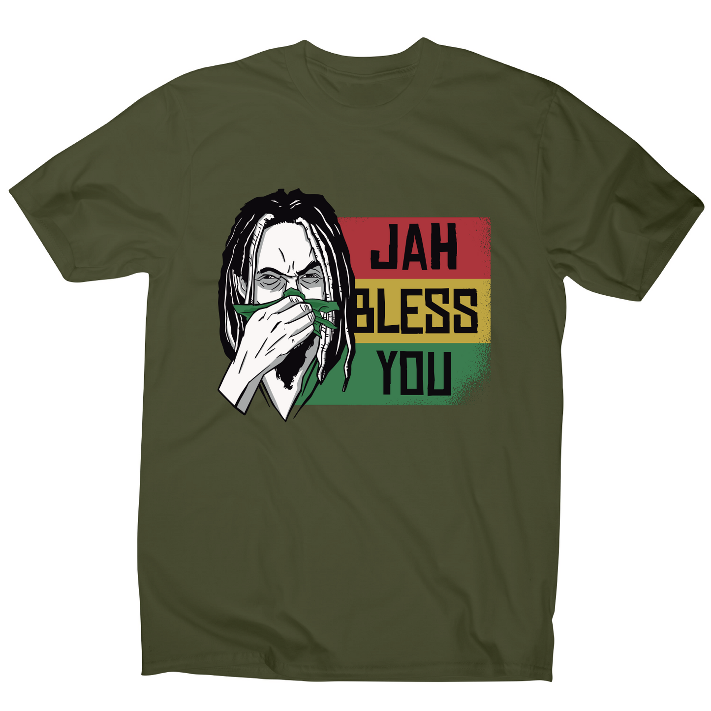 Jah bless you rastafari funny t-shirt men's