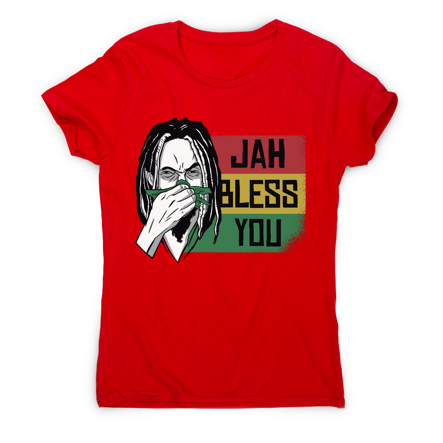 Jah bless you rastafari funny t-shirt women's