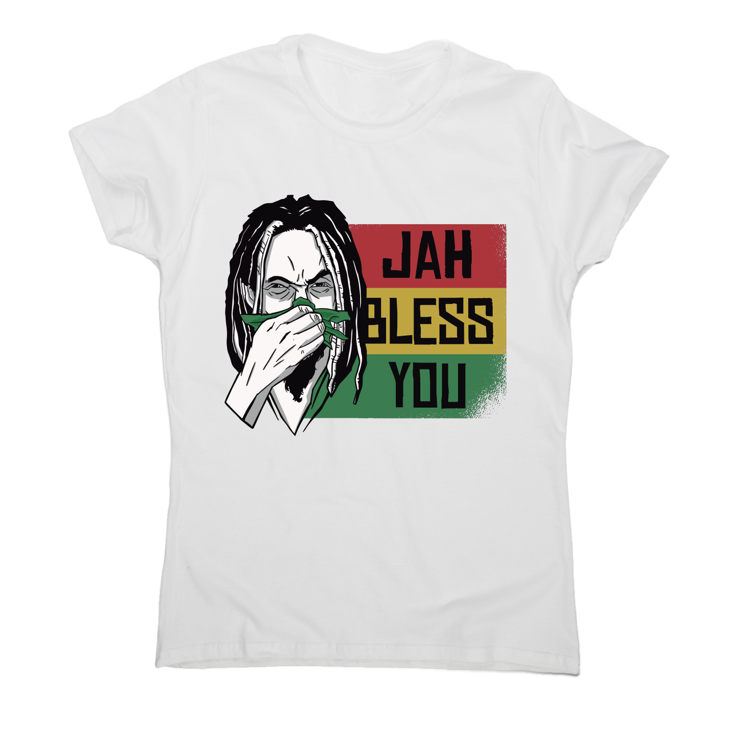 Jah bless you rastafari funny t-shirt women's