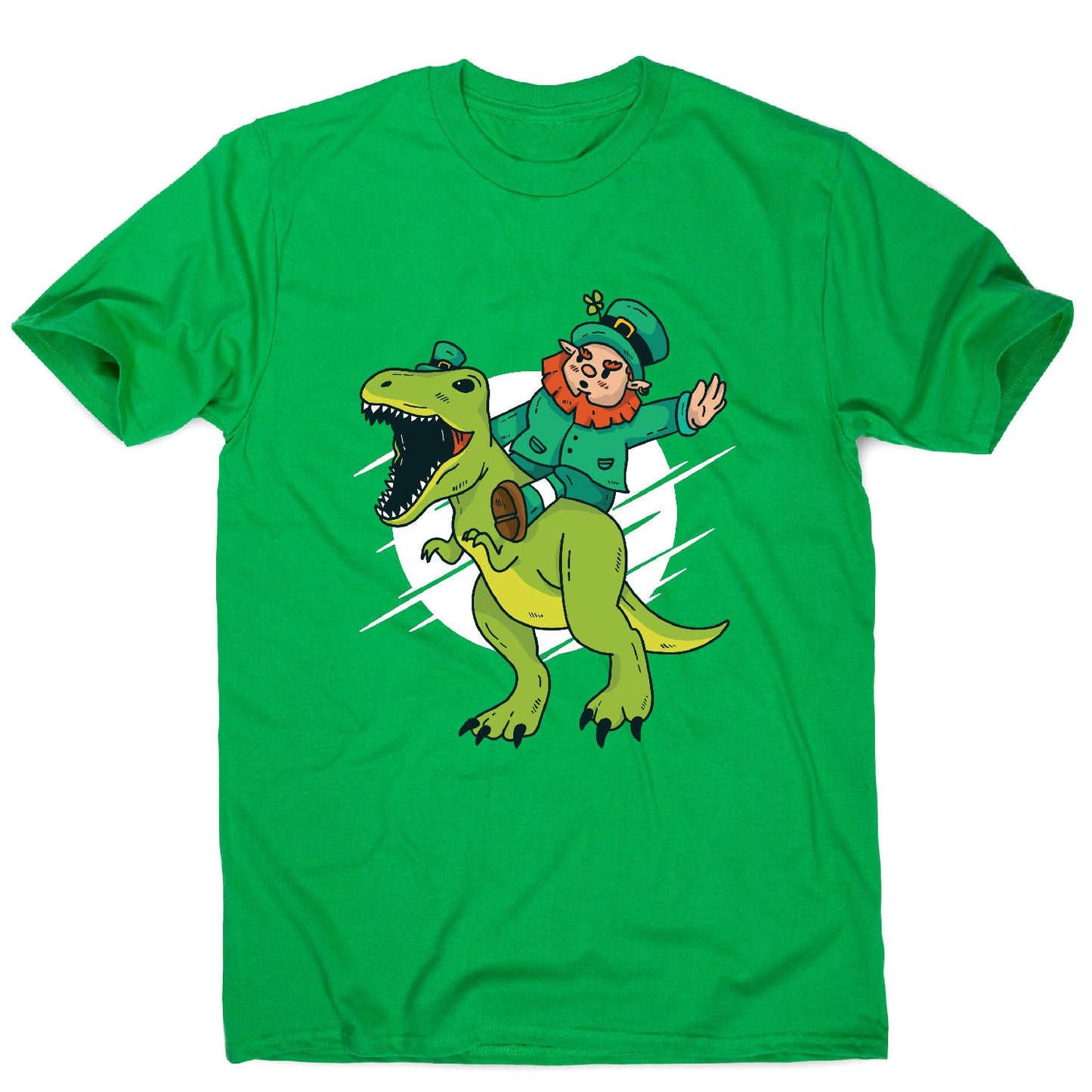 Leprechaun dino - funny men's t-shirt
