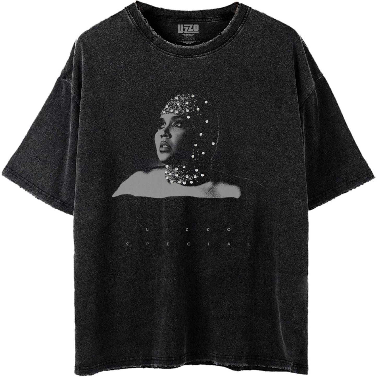 Lizzo | Official Band T-Shirt | Special B&W Photo (Wash Collection)