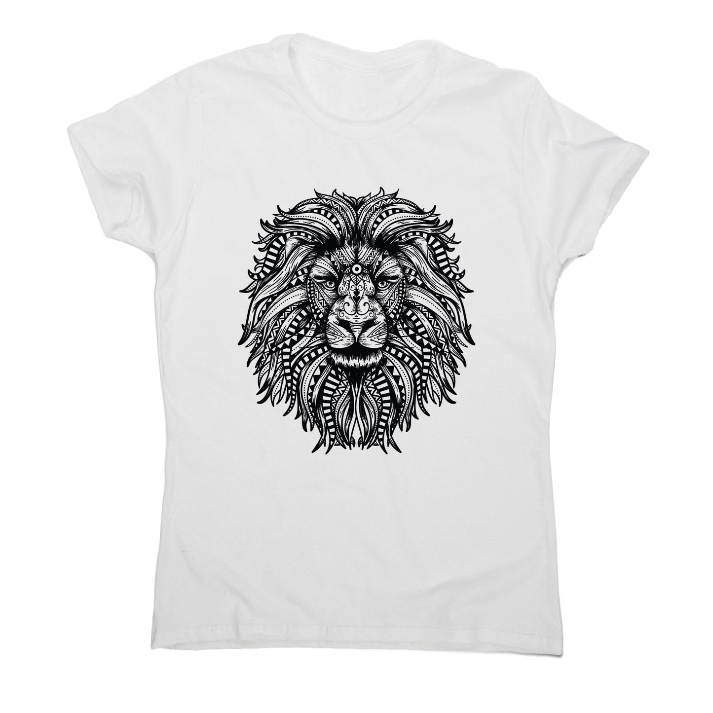 Mandala lion - women's funny illustrations t-shirt