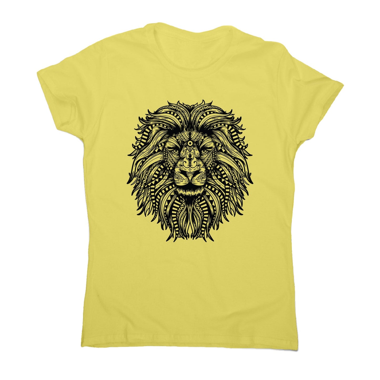 Mandala lion - women's funny illustrations t-shirt