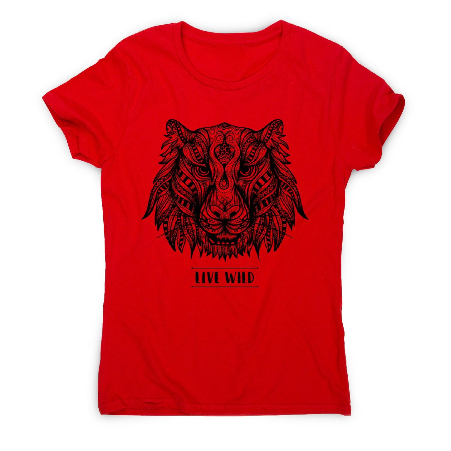 Mandala tiger - women's funny illustrations t-shirt