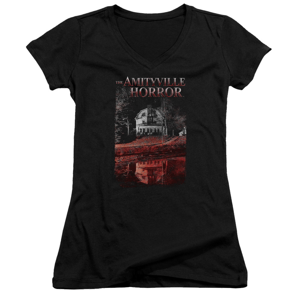 Amityville Horror Cold Blood - Juniors V-Neck T-Shirt