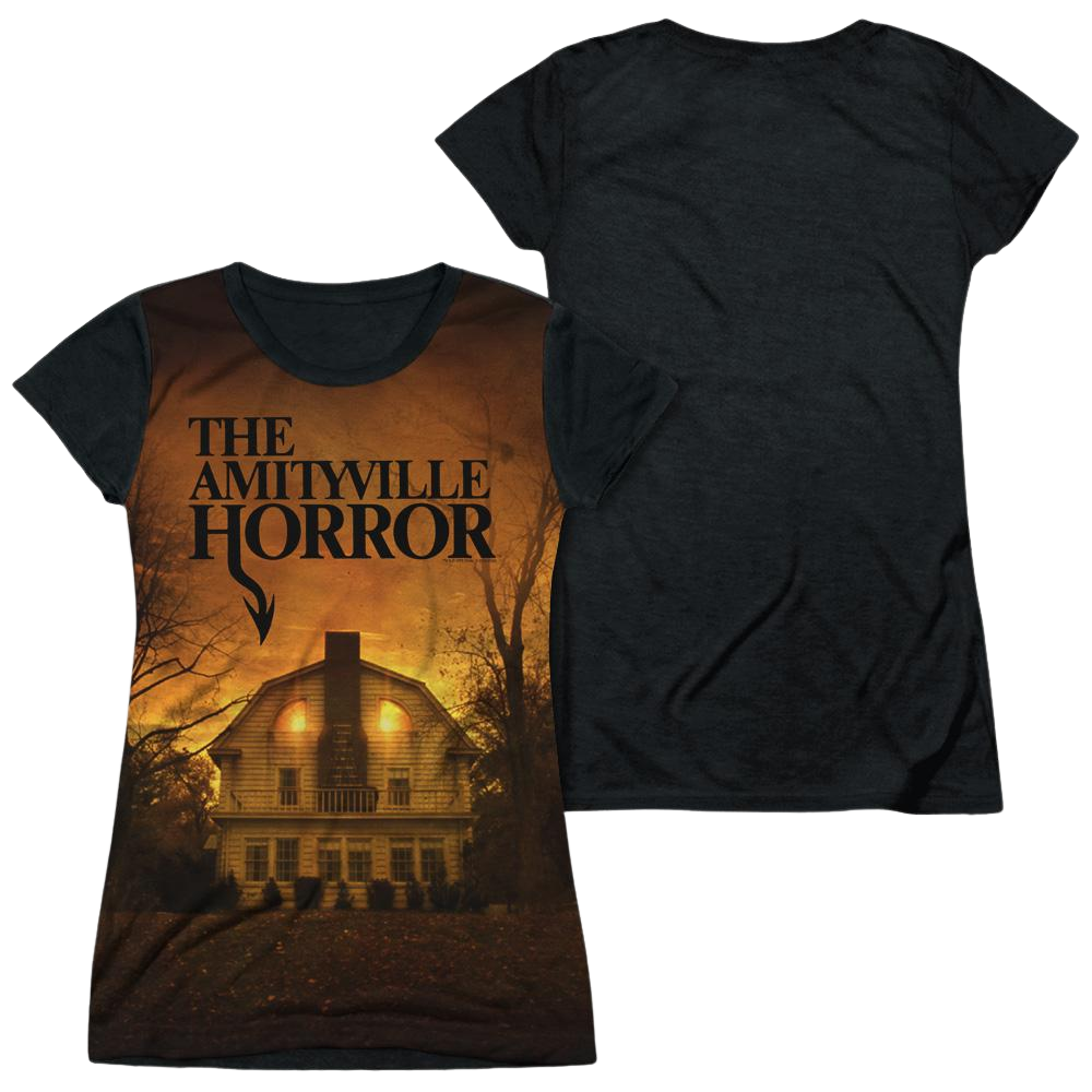 Amityville Horror House - Juniors Black Back T-Shirt