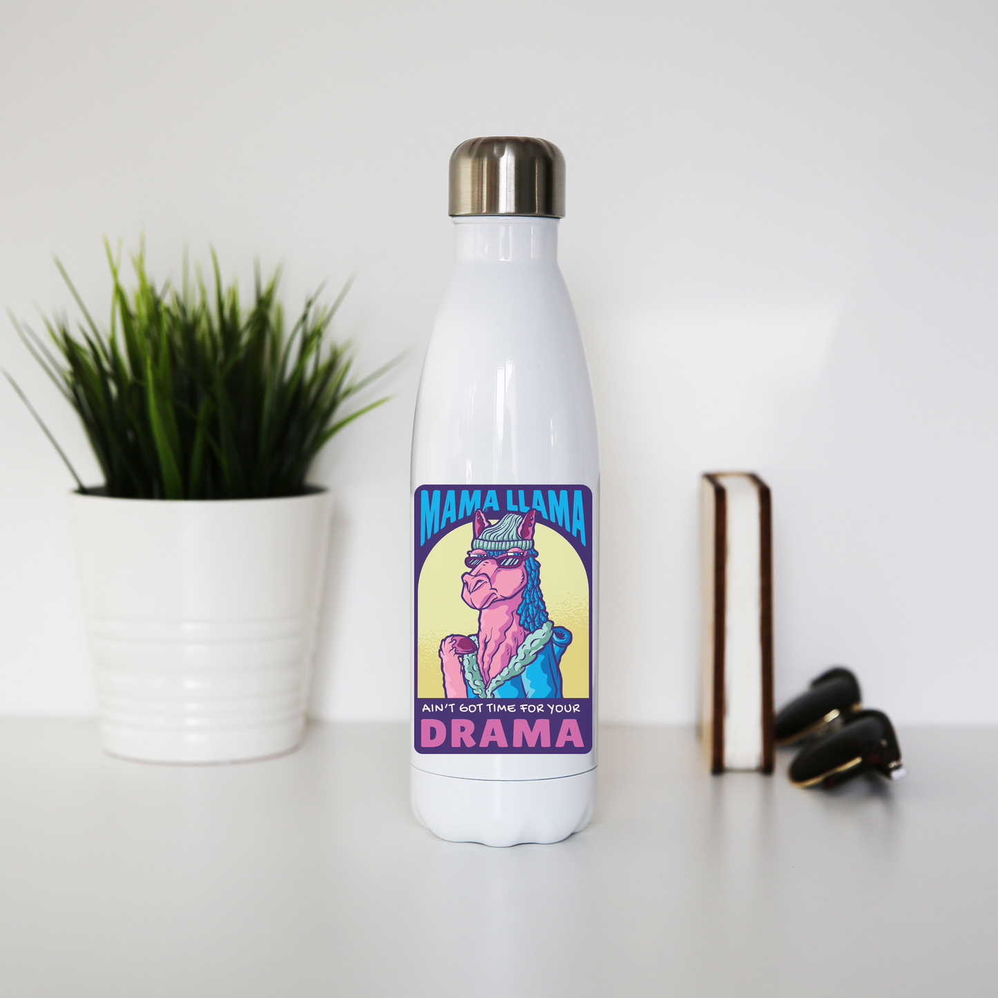 Mama llama water bottle stainless steel reusable