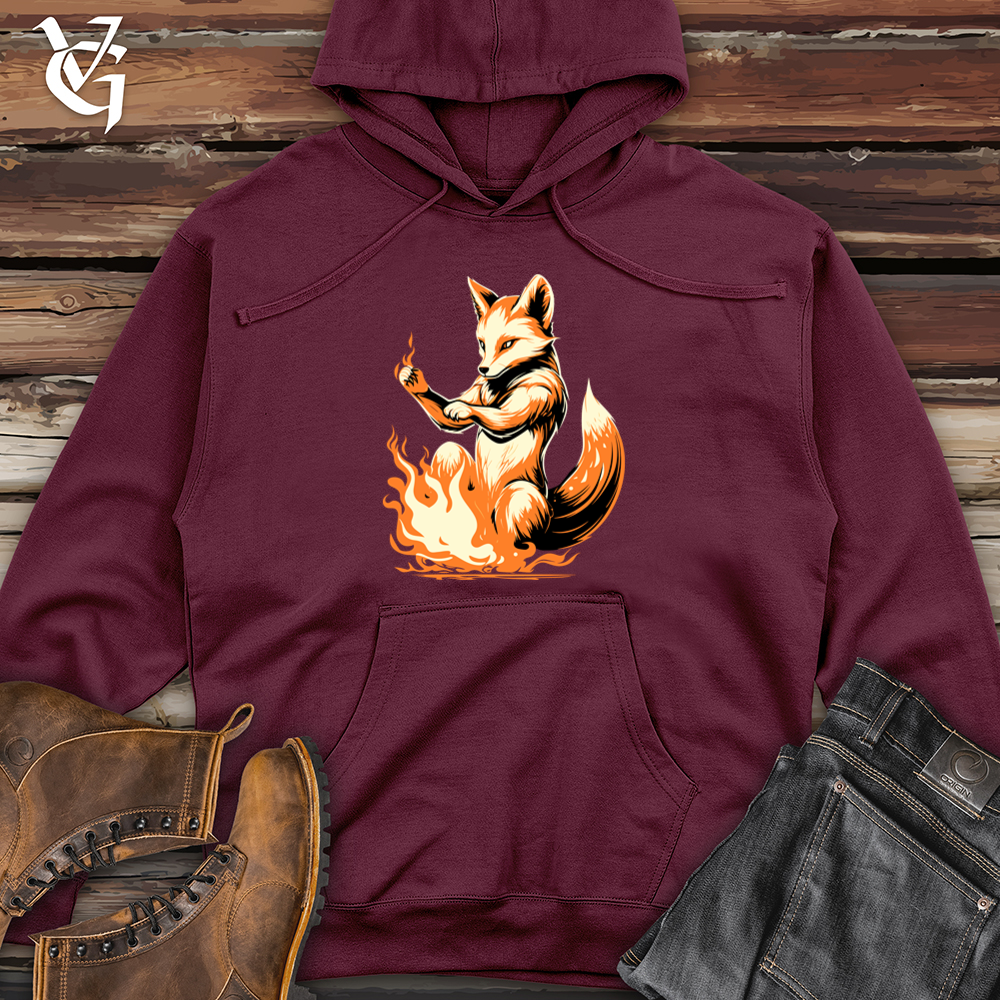 Vintage Fire Fox Midweight Hooded Sweatshirt