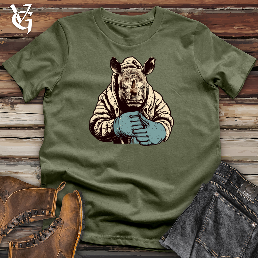 Vintage Mitten Wearing Rhino Softstyle Tee