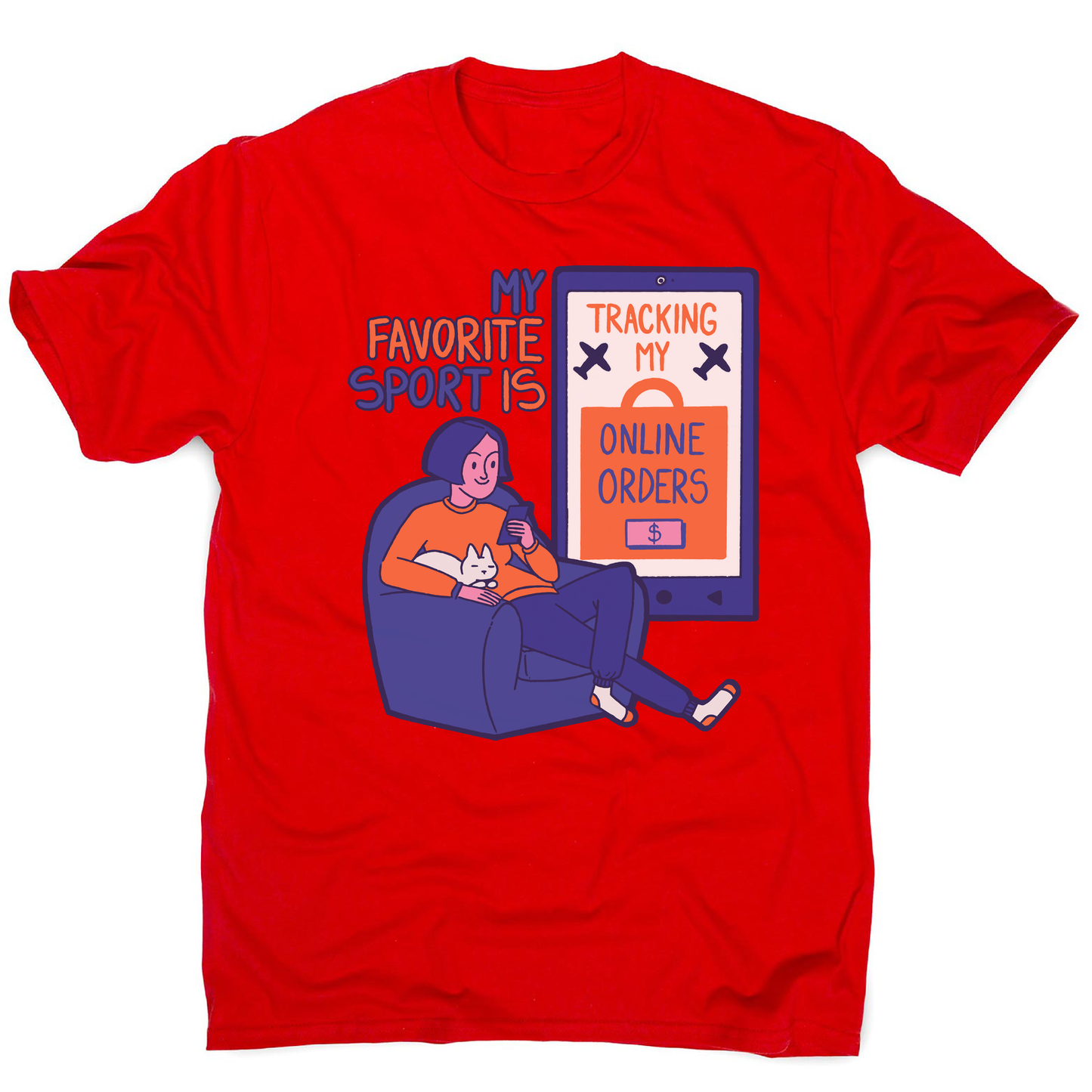 Online shopping funny quote men's t-shirt
