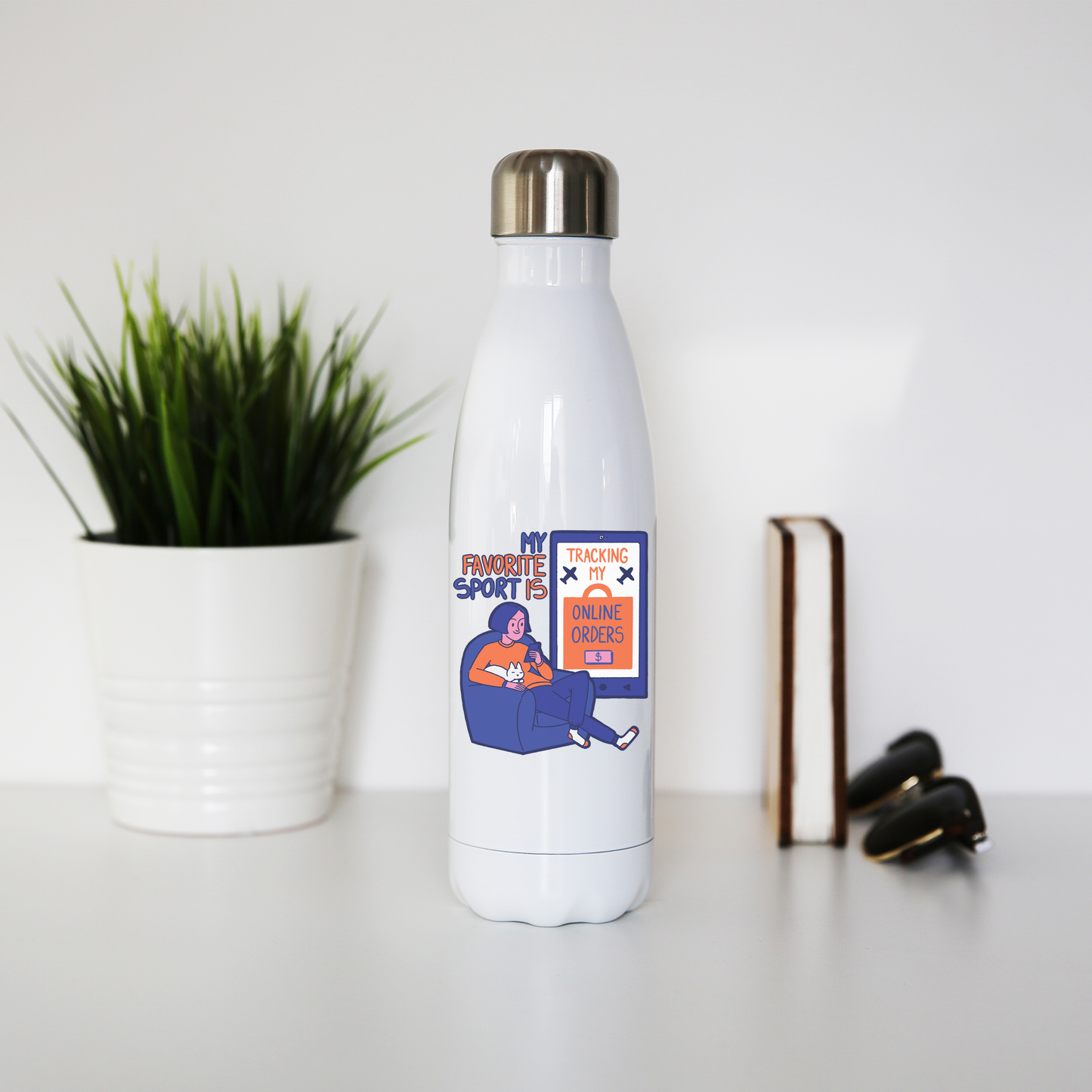 Online shopping funny quote water bottle stainless steel reusable