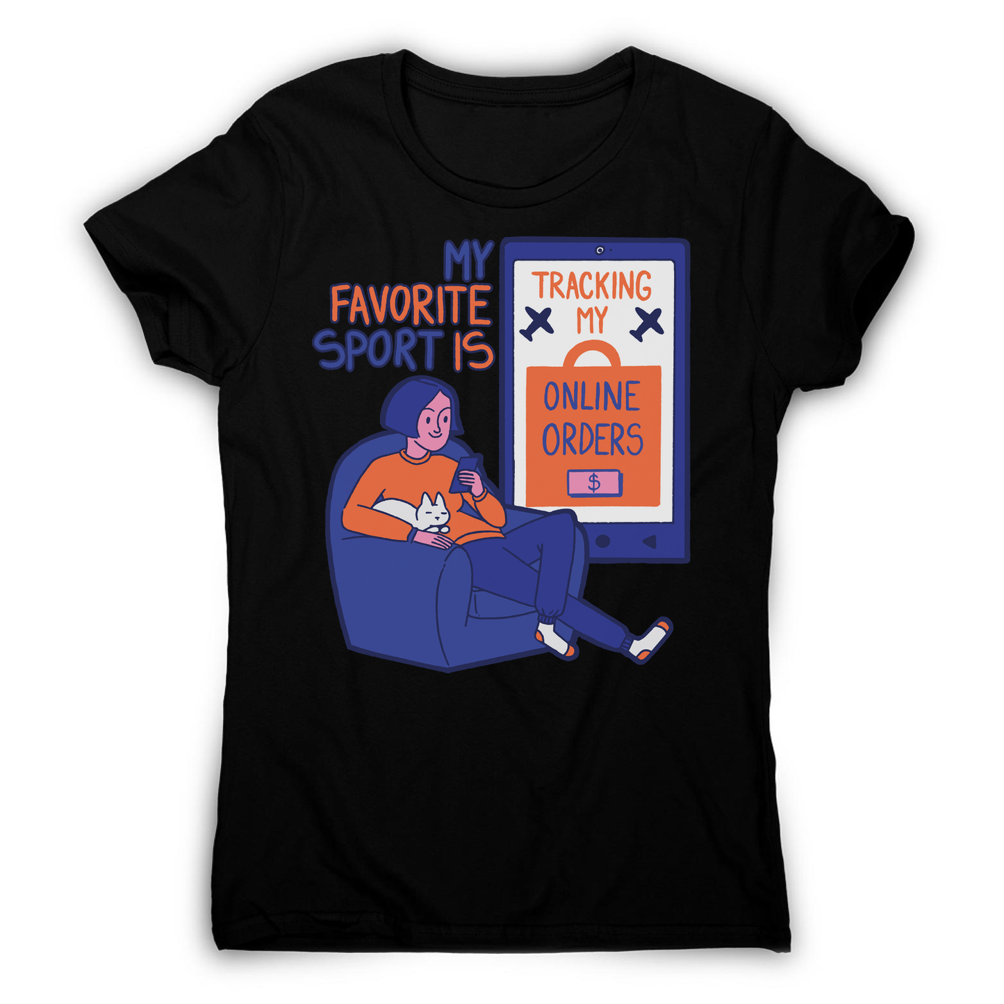 Online shopping funny quote women's t-shirt