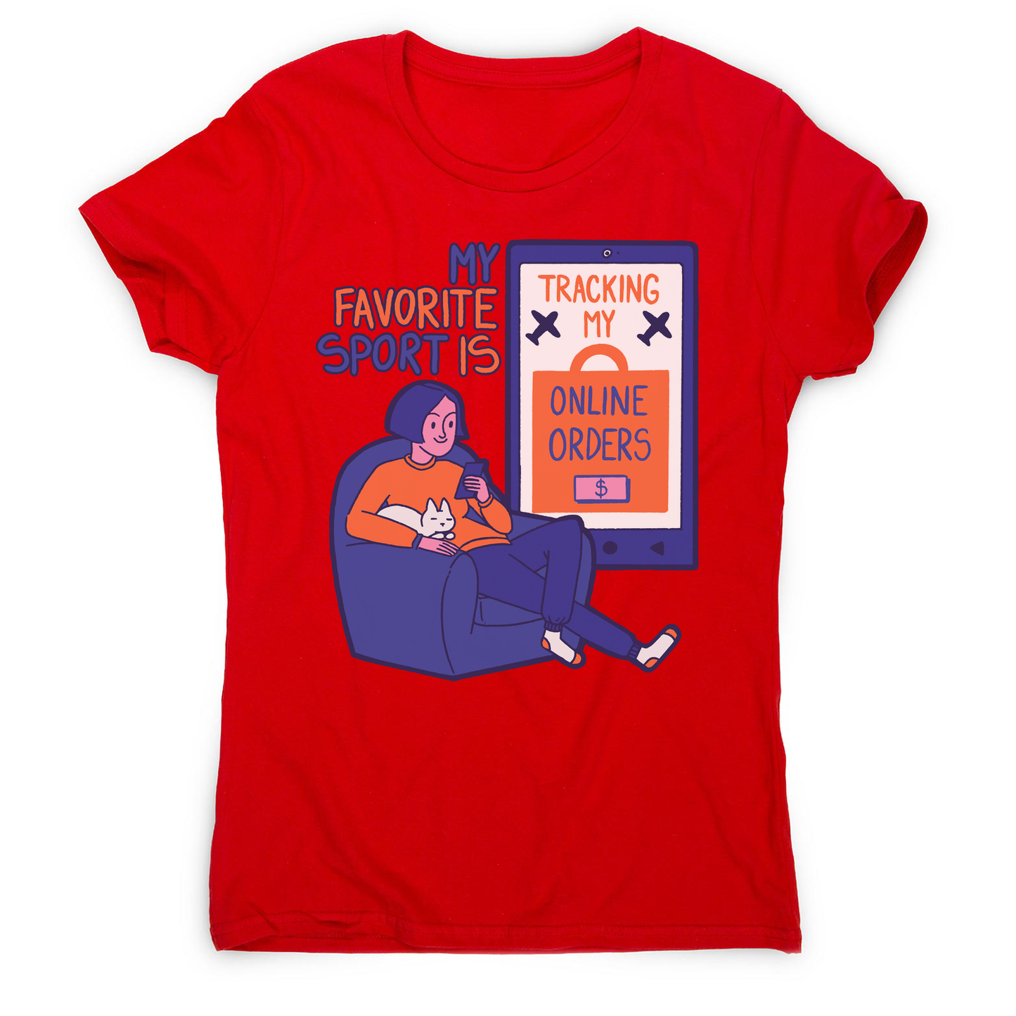 Online shopping funny quote women's t-shirt