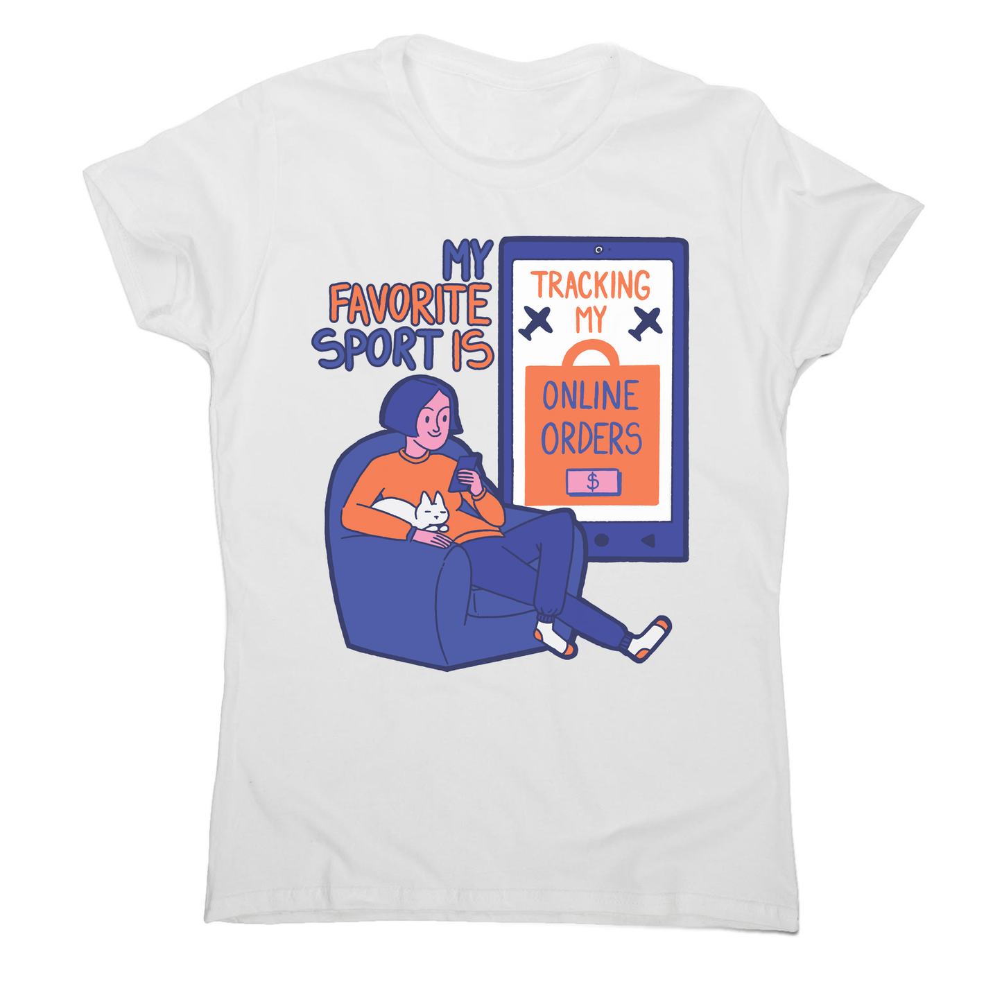 Online shopping funny quote women's t-shirt
