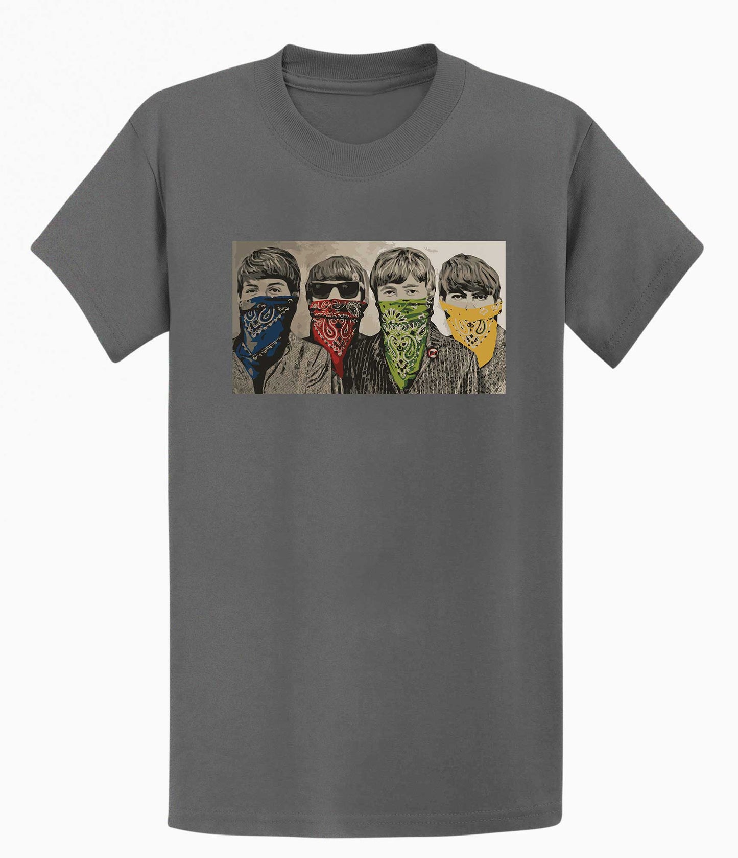 Banksy Unisex T-shirt - Beatles with Bandanas