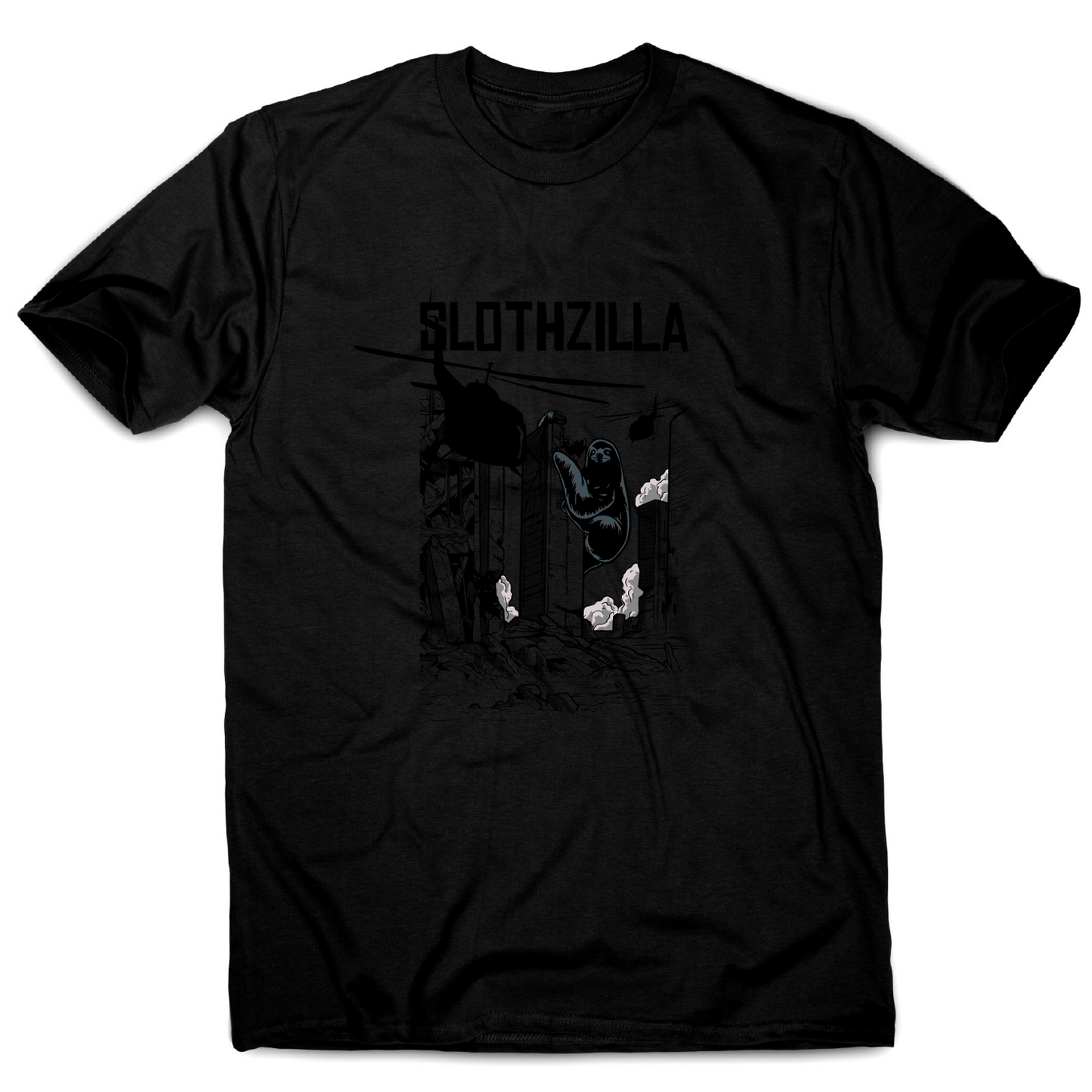 Slothzilla funny sloth t-shirt men's