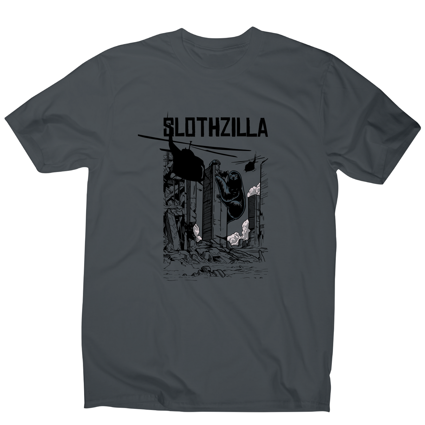 Slothzilla funny sloth t-shirt men's