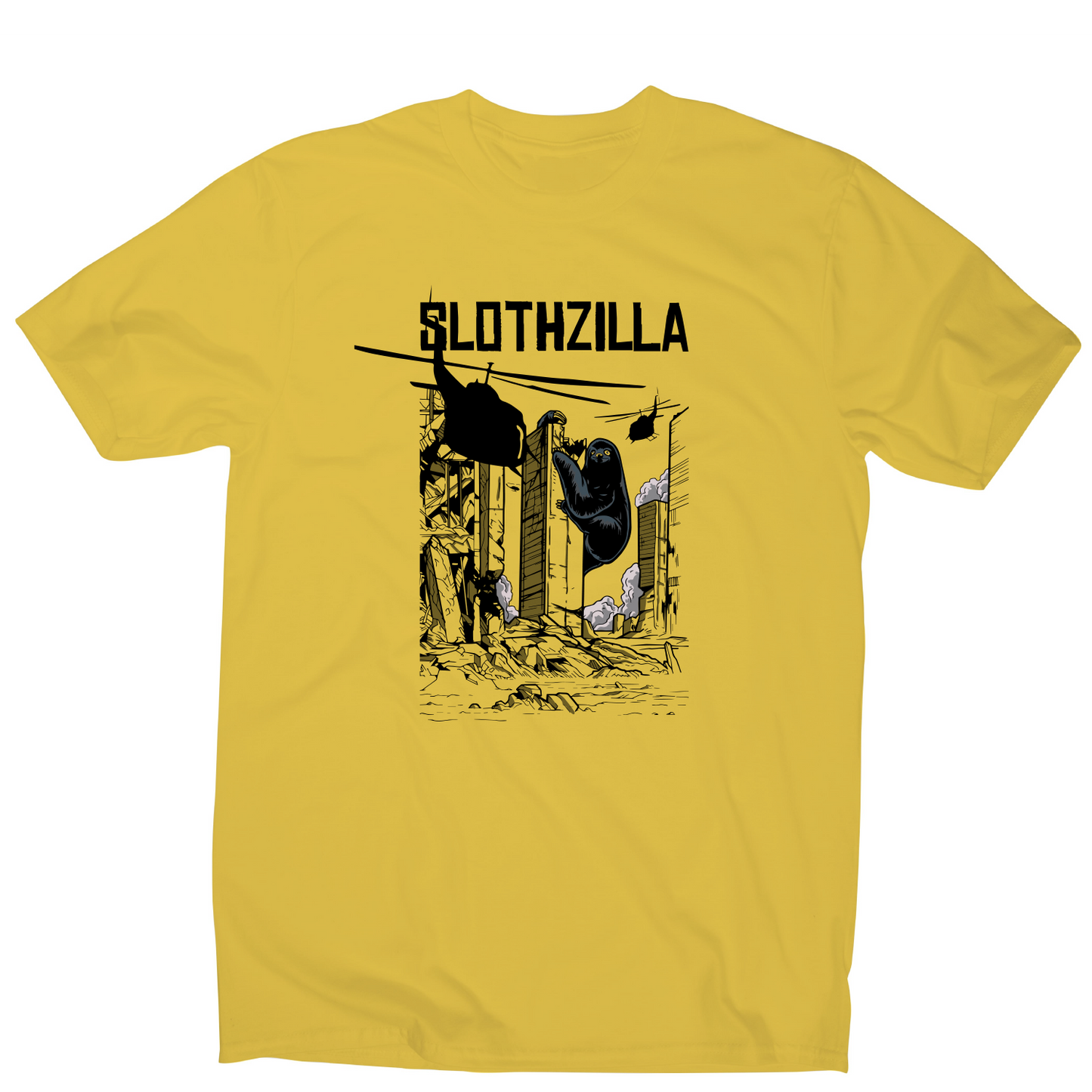 Slothzilla funny sloth t-shirt men's