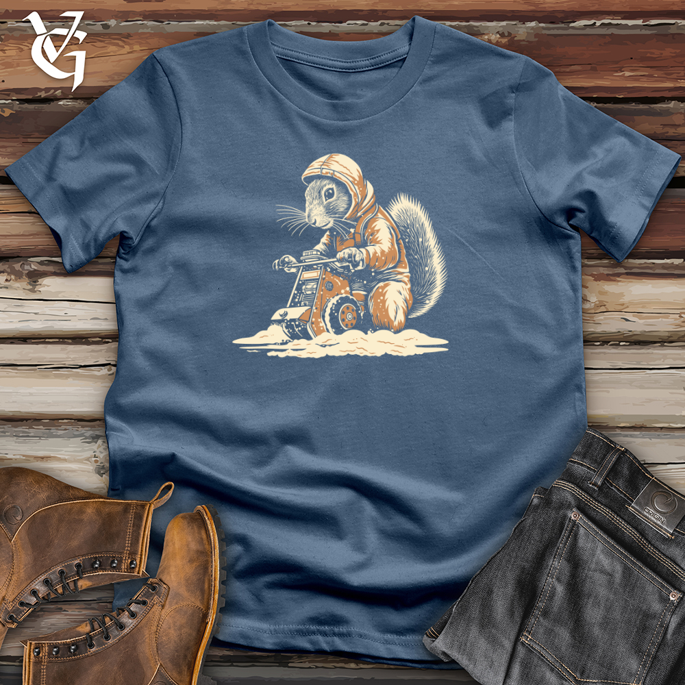 Vintage Snow Blower Squirrel Cotton Tee
