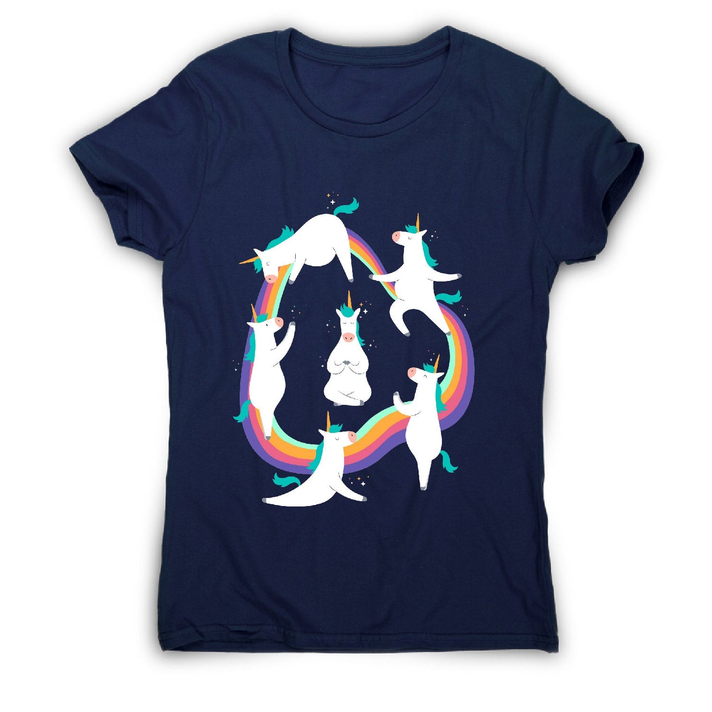 Unicorn yoga - funny women's t-shirt