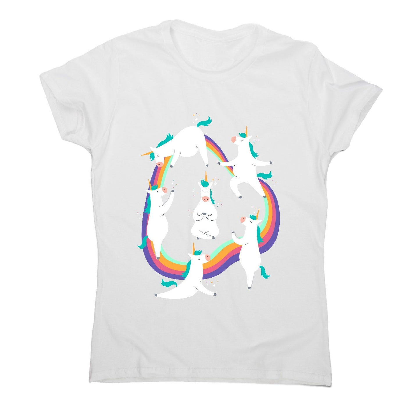 Unicorn yoga - funny women's t-shirt