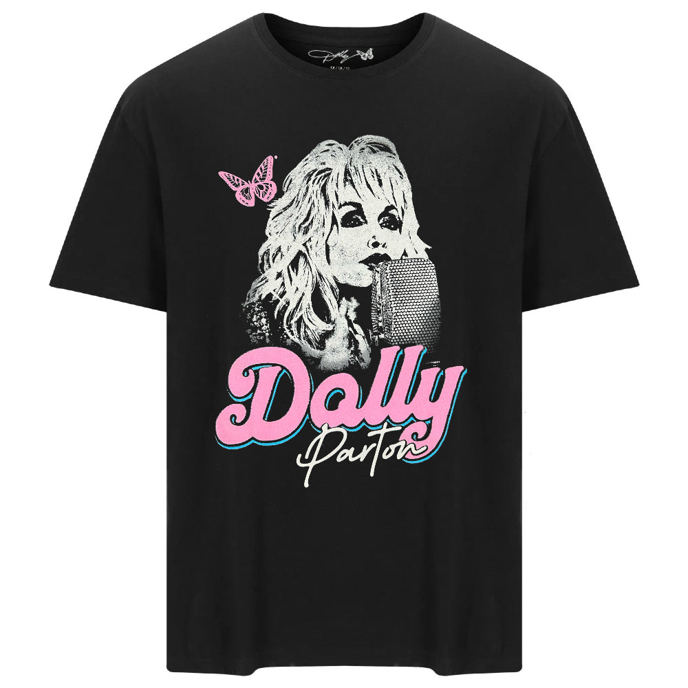 Dolly Parton - Dolly Plus Size Graphic Black T-Shirt