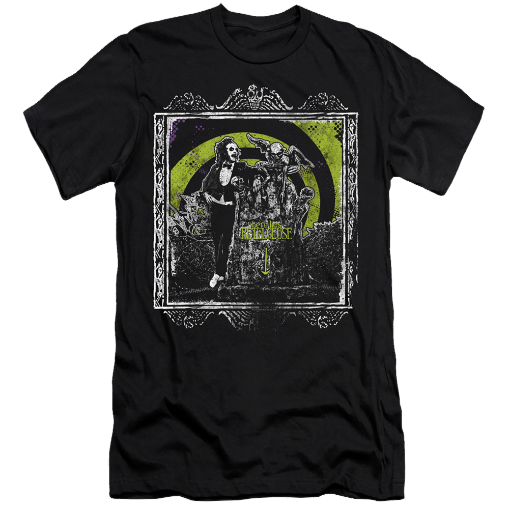 Beetlejuice Here Lies - Men's Premium Slim Fit T-Shirt