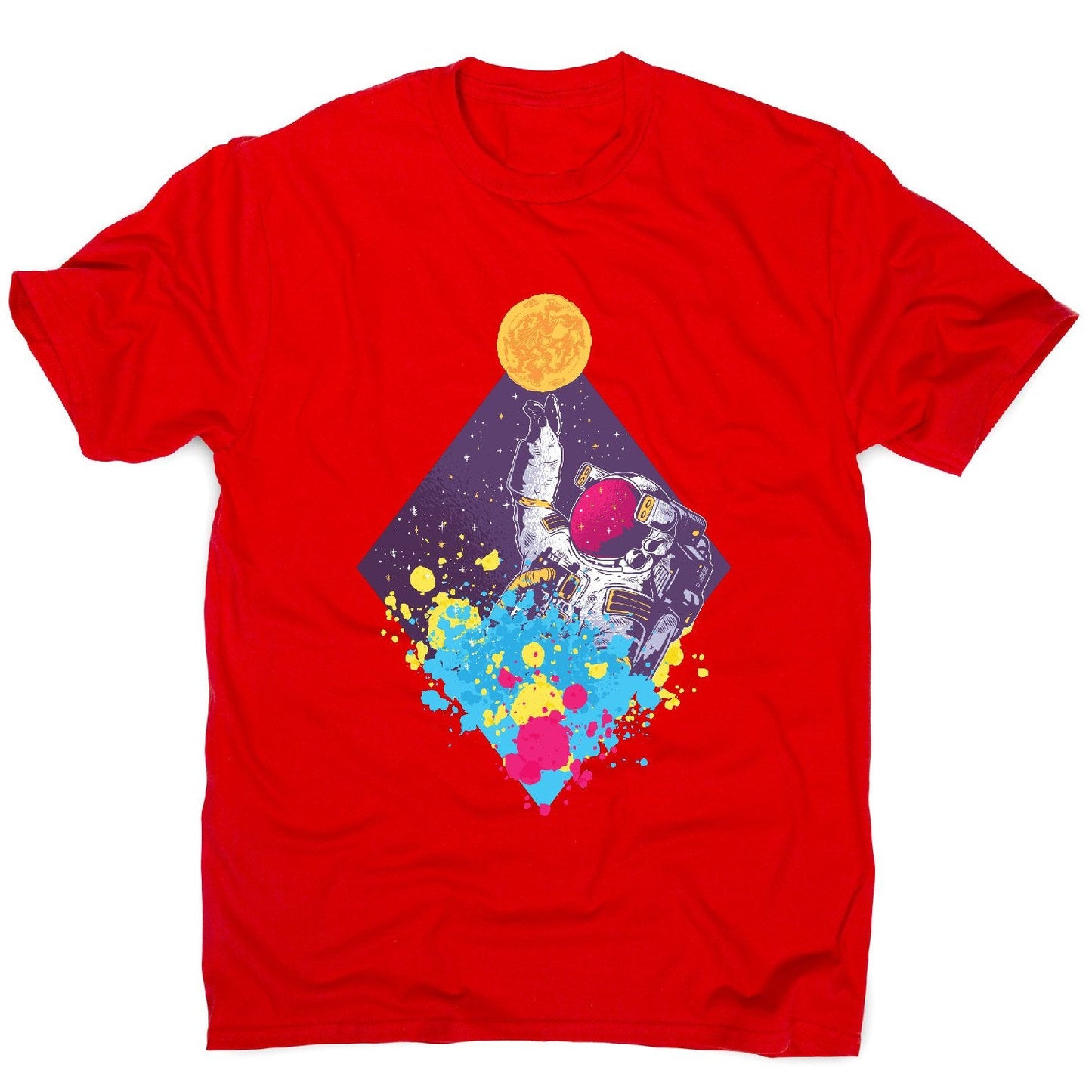 Abstract astronaut - men's funny illustrations t-shirt