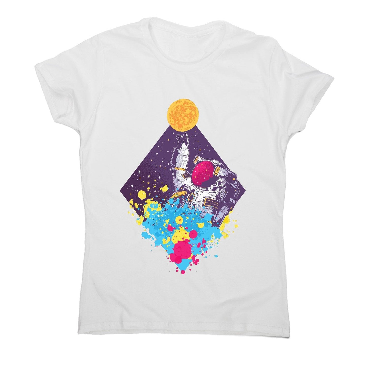 Abstract astronaut - women's funny illustrations t-shirt