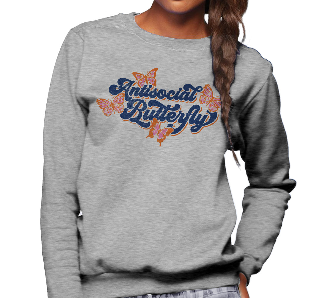 Unisex Antisocial Butterfly Sweatshirt