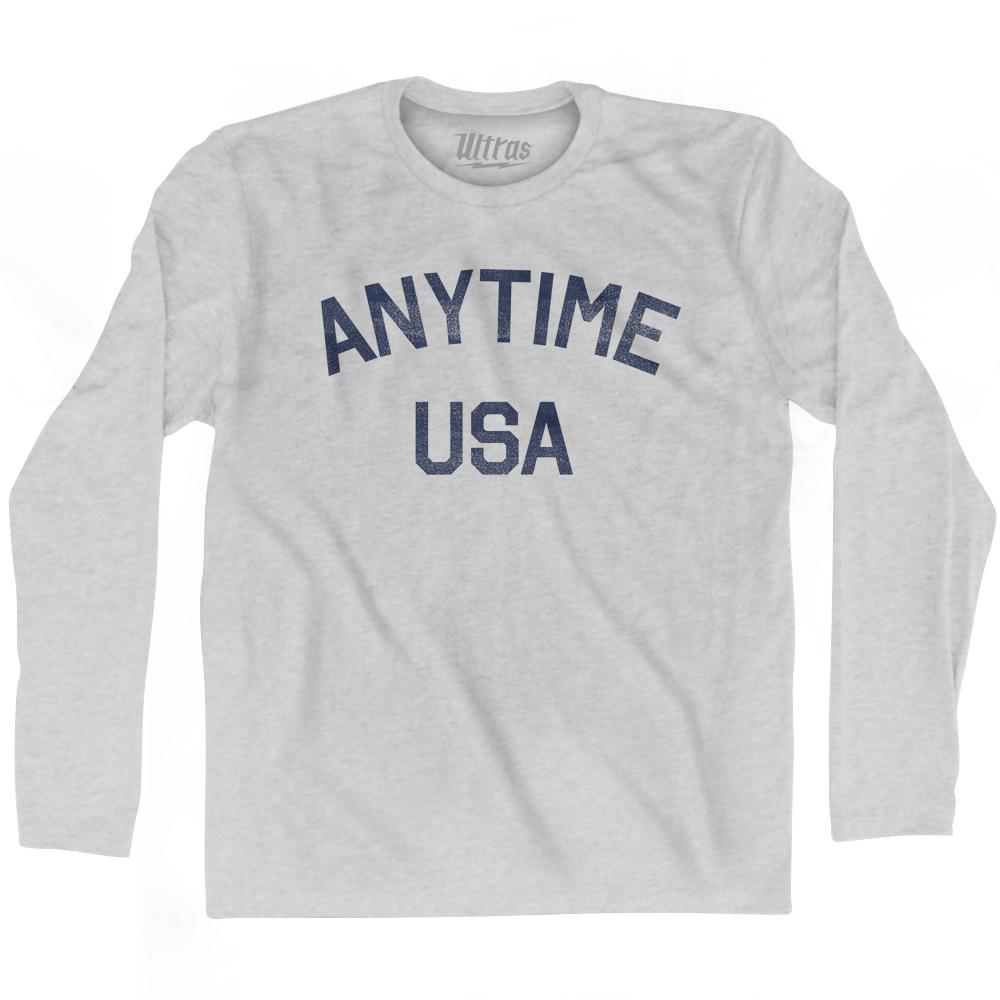 Anytime USA Adult Cotton Long Sleeve T-Shirt Style001