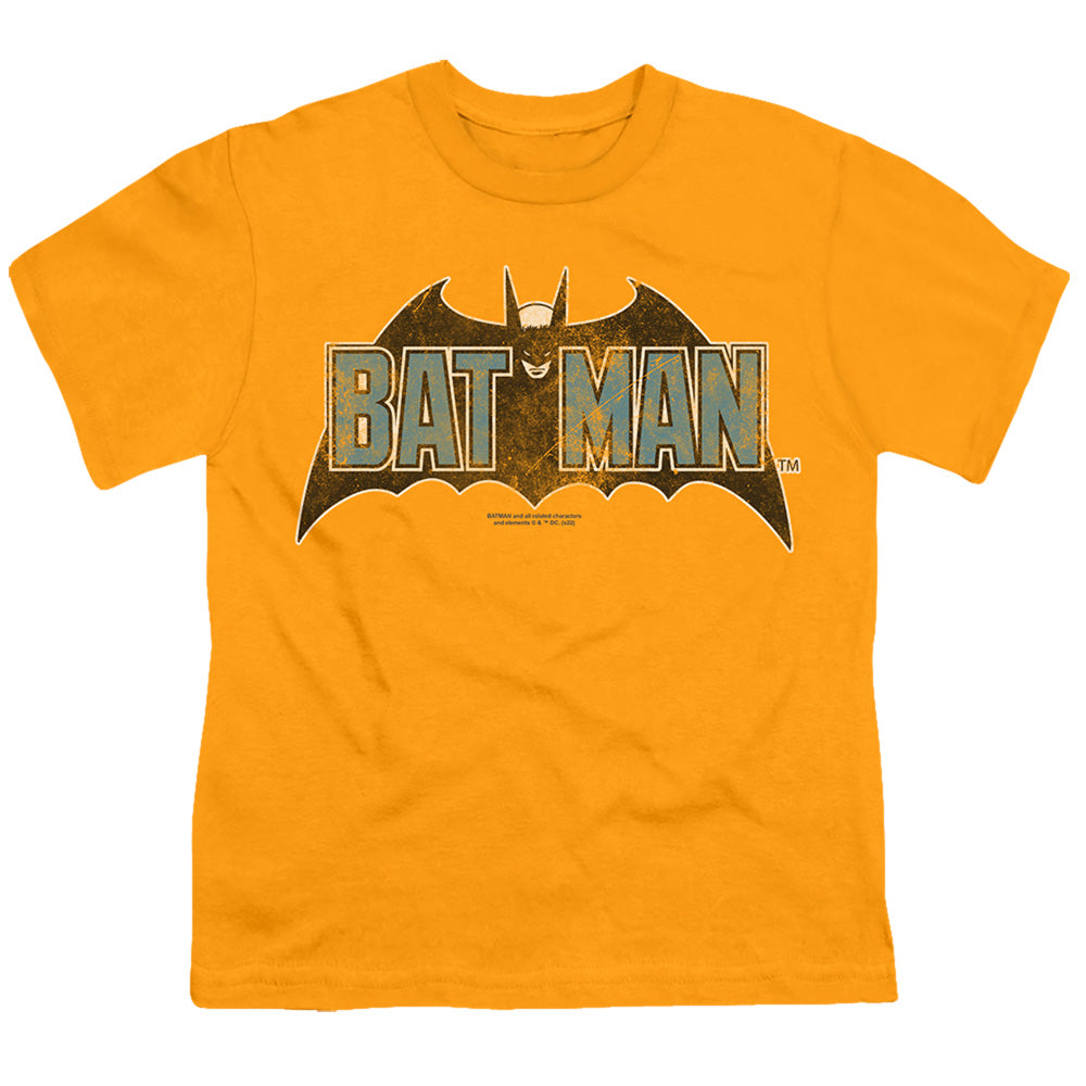 Batman Comics Vintage Bat Logo On Gold T-Shirt