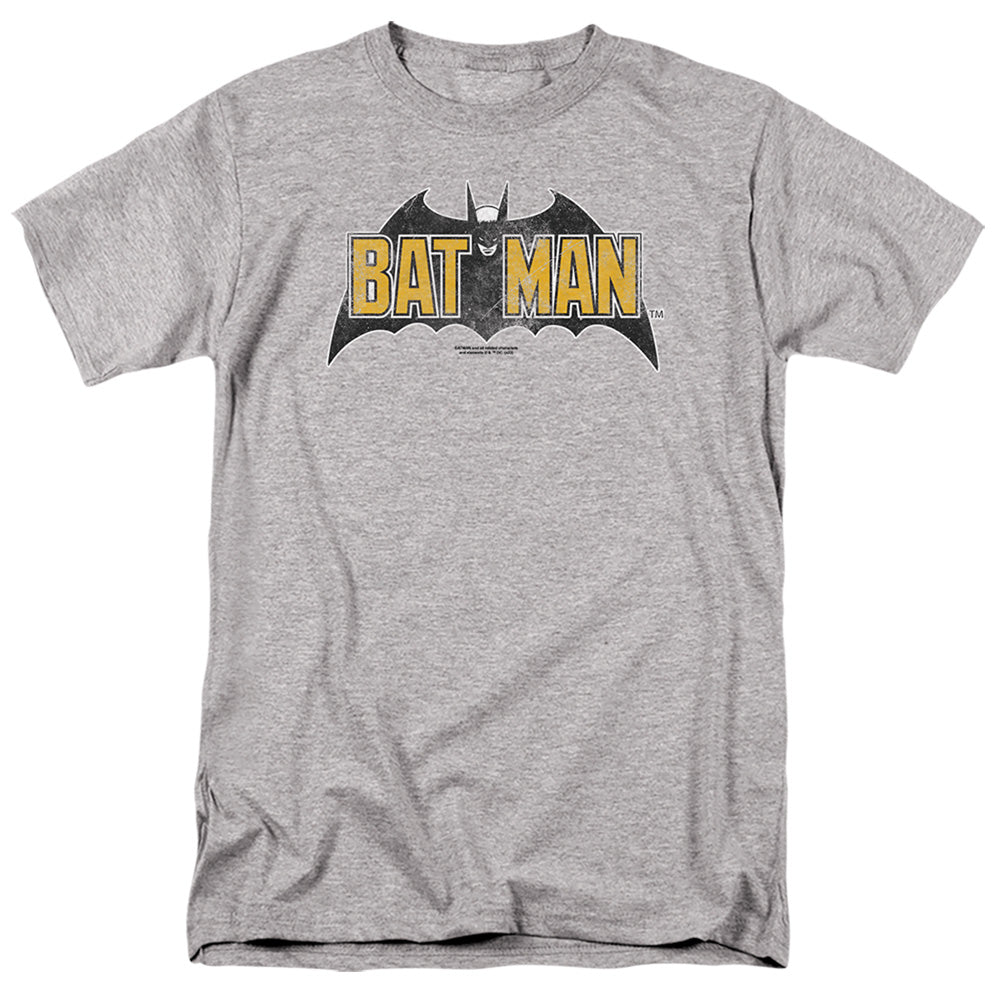 Batman Comics Vintage Bat Logo On Gray T-Shirt