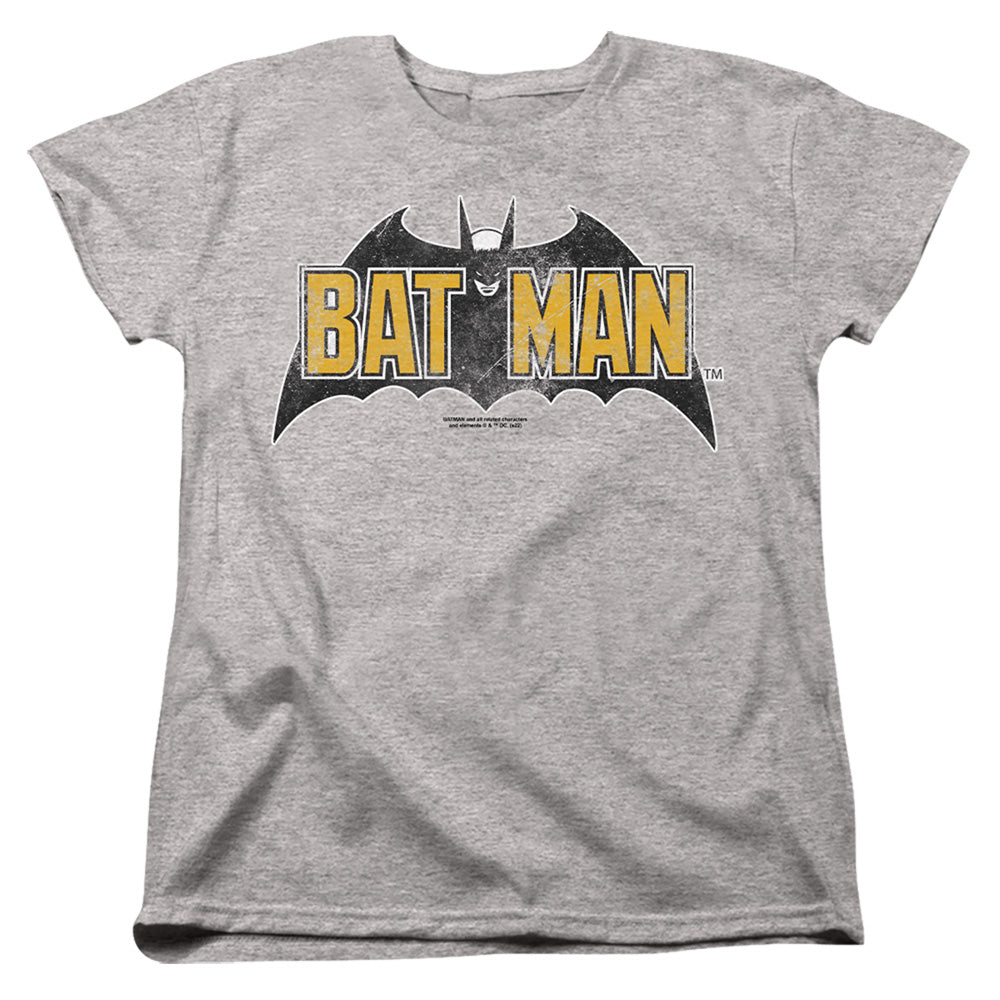Batman Comics Vintage Bat Logo On Gray T-Shirt