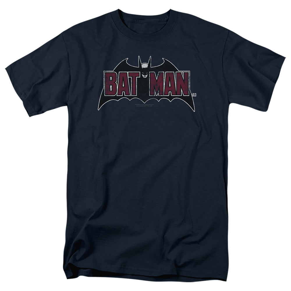Batman Comics Vintage Bat Logo On Navy T-Shirt
