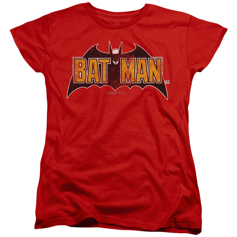 Batman Comics Vintage Bat Logo On Red T-Shirt