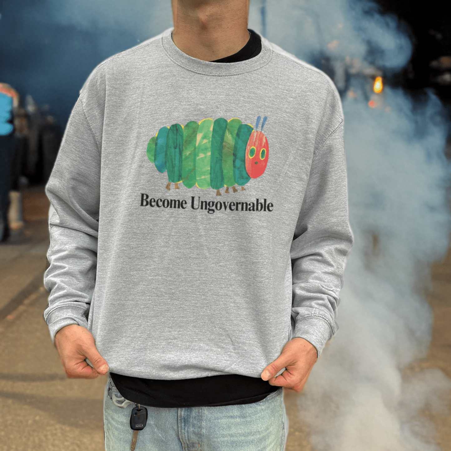Become Ungovernable Caterpillar Crewneck Sweatshirt