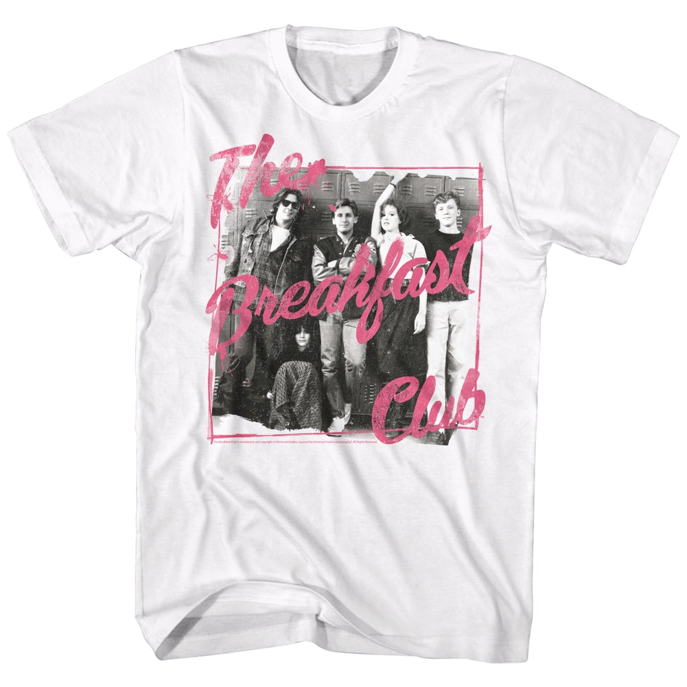 Breakfast Club - Pink Text Group Photograph Premium T-Shirt