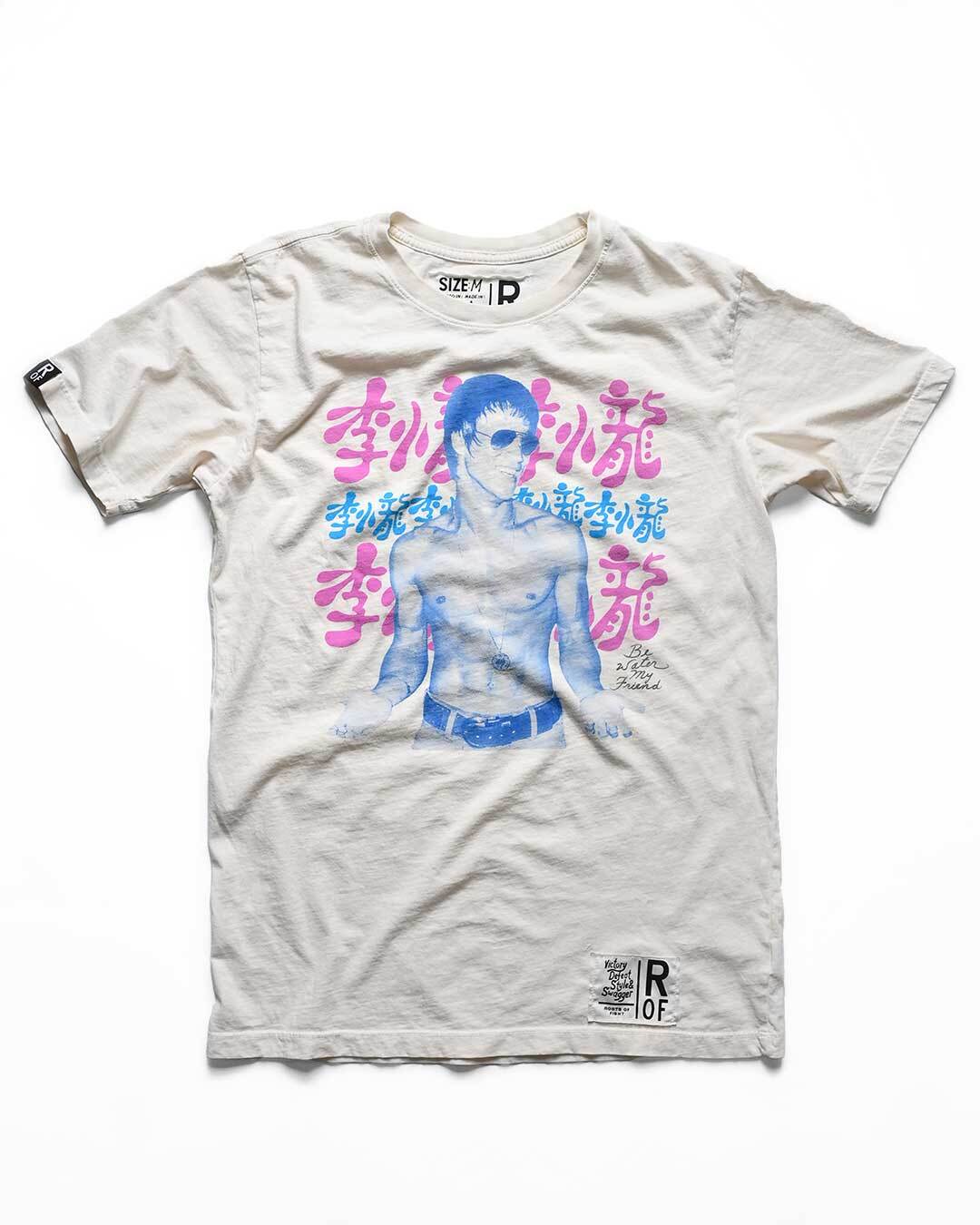 Bruce Lee Photo Vintage White Tee