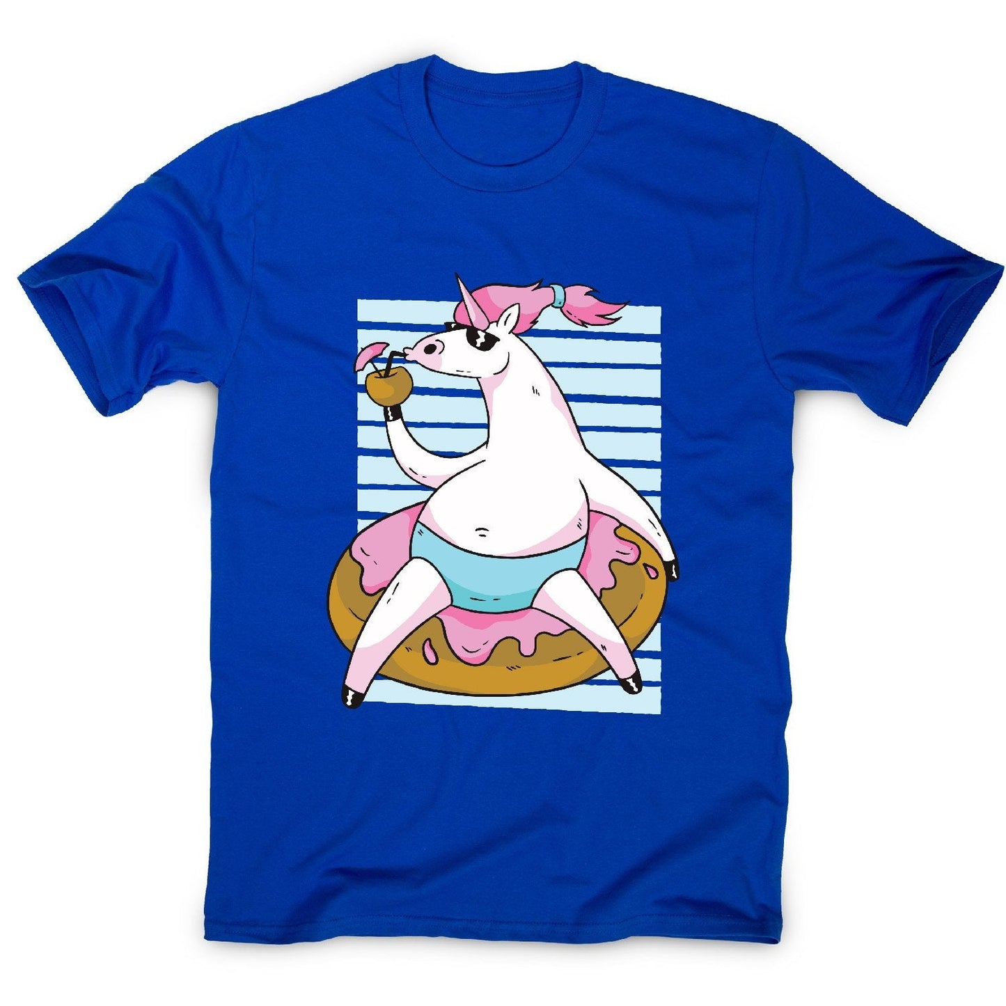 Chilling unicorn - men's funny illustrations t-shirt