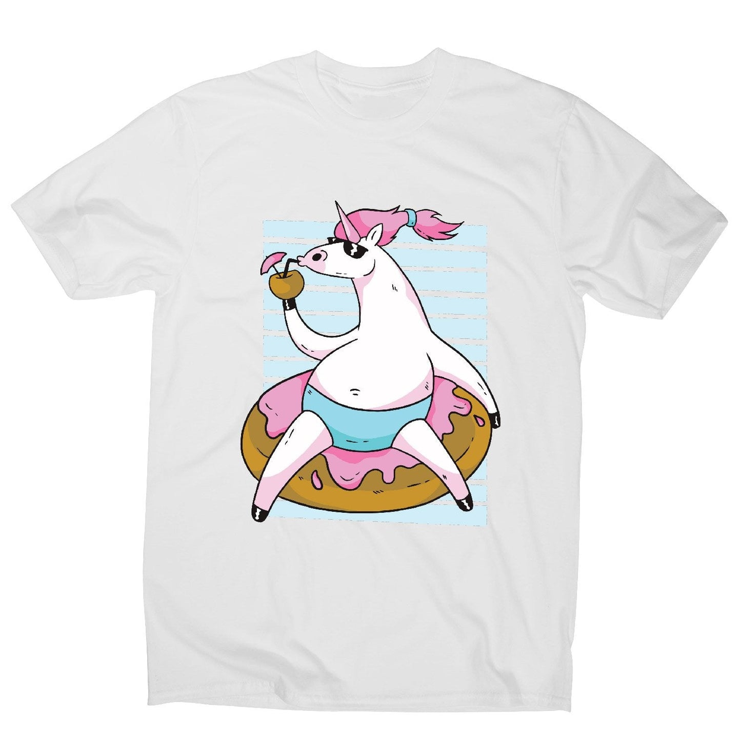 Chilling unicorn - men's funny illustrations t-shirt