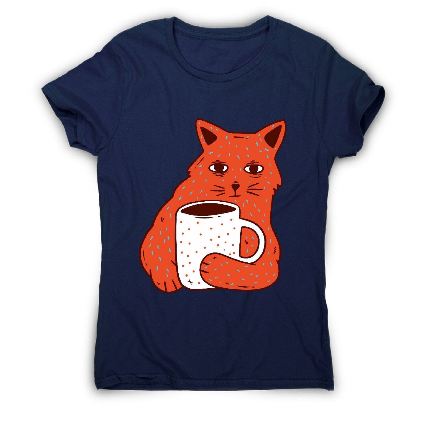 Coffee and cat - women's funny premium t-shirt