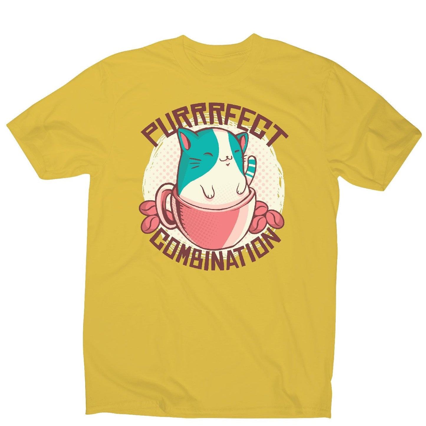 Coffee cat combination - men's funny premium t-shirt