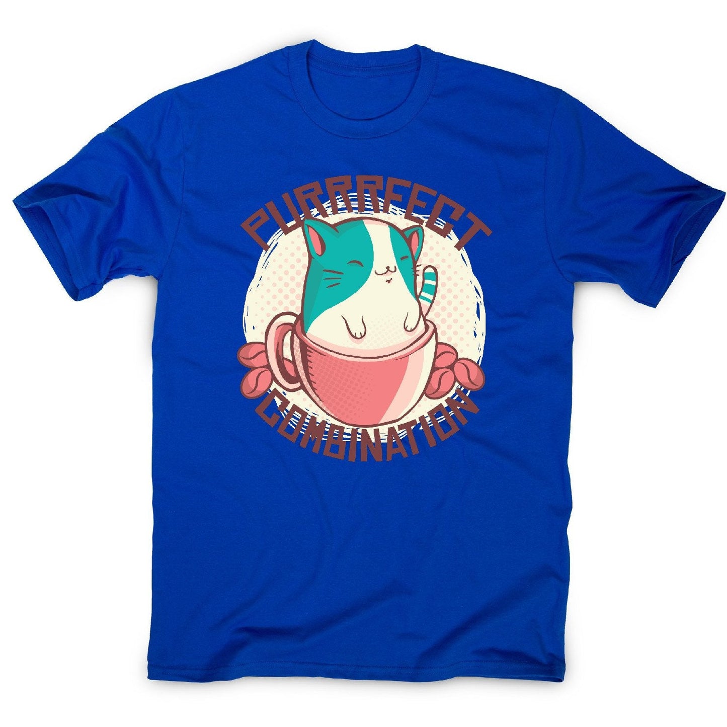 Coffee cat combination - men's funny premium t-shirt