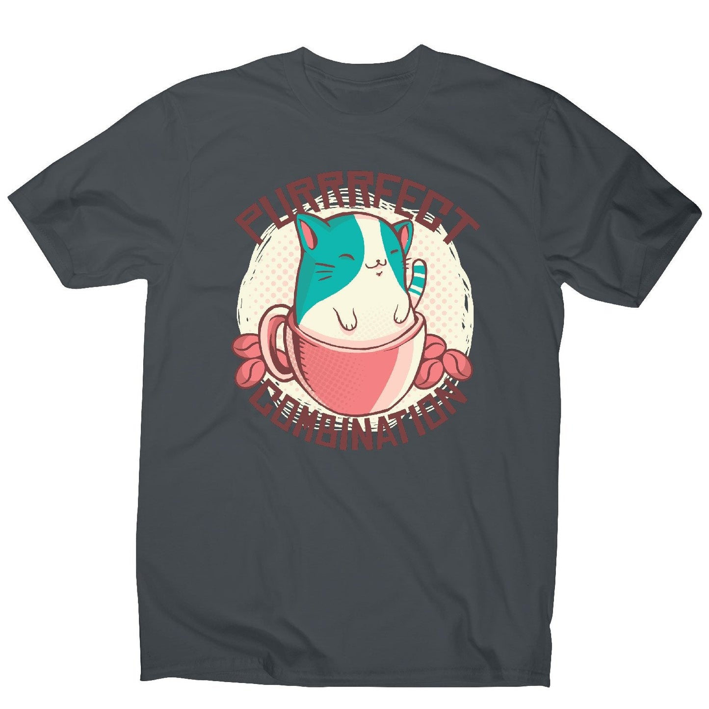Coffee cat combination - men's funny premium t-shirt